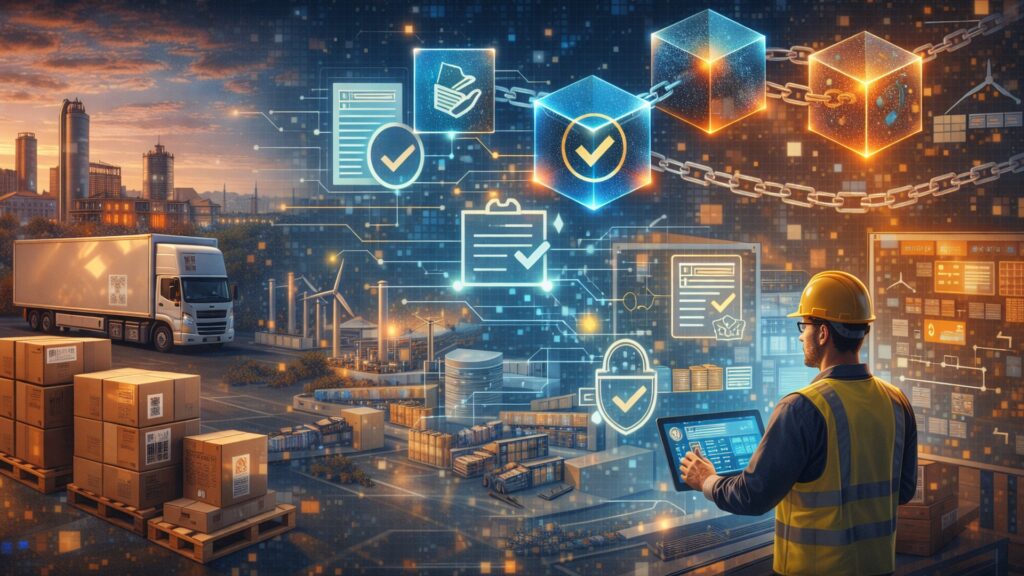 Blockchain vernetzt Logistik und Produktion mit fälschungssicheren Daten, Zertifikaten und automatisierten Smart Contracts