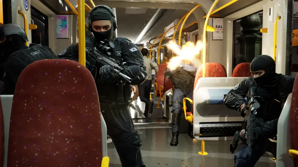 Taktischer Polizeieinsatz in einer Bahn in Alpha Response