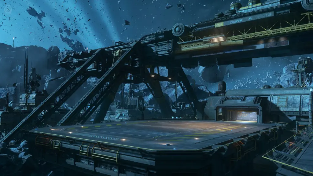 Landeplattform der Levski Station in Star Citizen