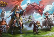 EverQuest Legends – offizielles Artwork mit Abenteurern und Drache