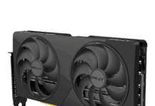 PNY GeForce RTX 5080 Slim Dual-Fan Grafikkarte auf der gamescom 2026
