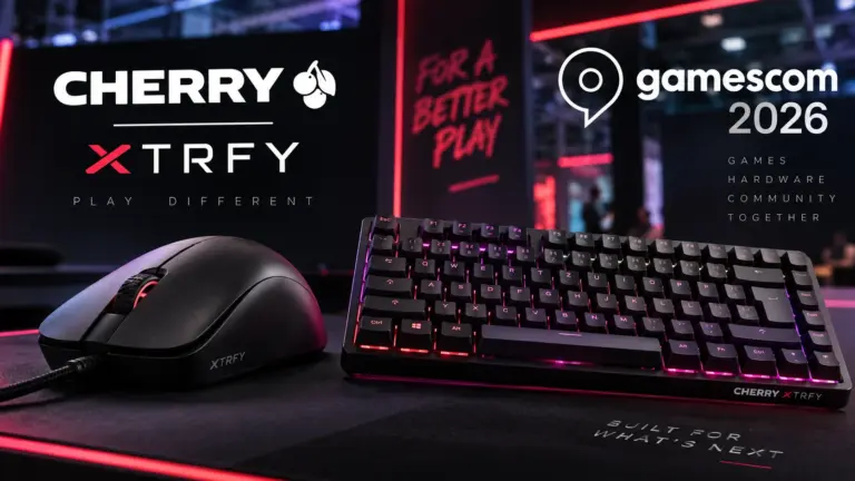 CHERRY XTRFY Gaming-Hardware mit Maus und Tastatur auf der gamescom 2026