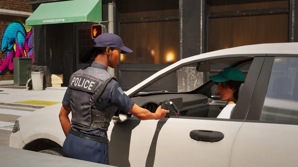 Polizeibeamtin im bewaffneten Einsatz in Police Simulator